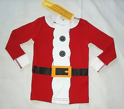 Hanna Andersson Organic Long Sleeve Santa Pajama Top Size 80 (18-24 Month) NWT • $17.99