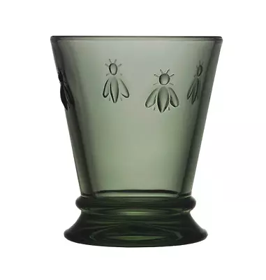 French La Rochere Bee Tumbler Green Glass 9oz France • $19.99