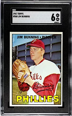 1967 Topps #560 Jim Bunning SGC 6 • $41