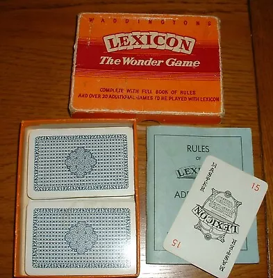 Vintage Waddingtons Lexicon Card Game Complete With Rules Selling For Charity • £4