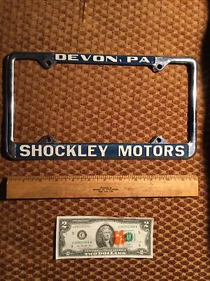 Vintage Shockley Motors Volkswagen VW Dealer Devon PA License Plate Frame • $100