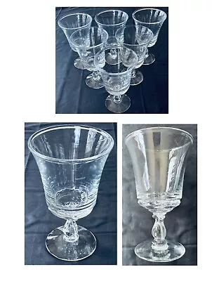 VINTAGE Fostoria Glass Goblets 10 Oz. CENTURY (1950-1982) Clear 6-Piece Set • $42.88