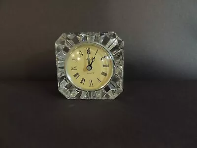 MIKASA Solid Crystal Table Clock QUARTZ Movement Germany • $14