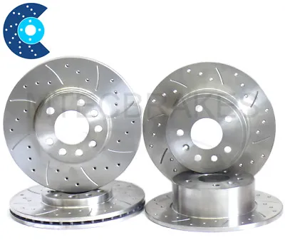 Front Rear Brake Discs For Nissan 300ZX Z32 TT Drilled & Grooved • $237.80