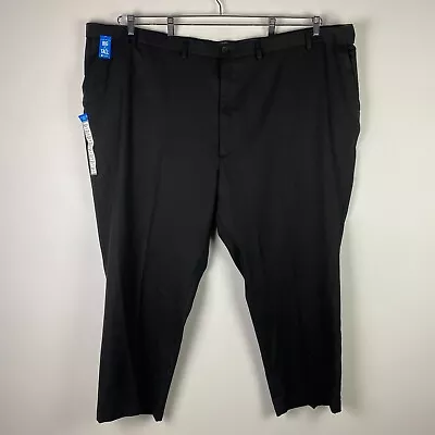 Haggar Cool 18 Pro Dress Pants Men 58x30 Black Classic Fit Comfort Stretch • $24.95
