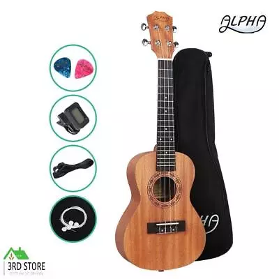 Alpha 23  Concert Ukulele Mahogany Ukuleles Uke Hawaii Guitar W/ Carry Bag Tuner • $67.48