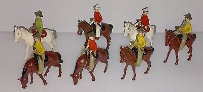 7 John Hill Johillco Lead Mounted Cowboy Figures Made In England 1950's VG+ • £42.50