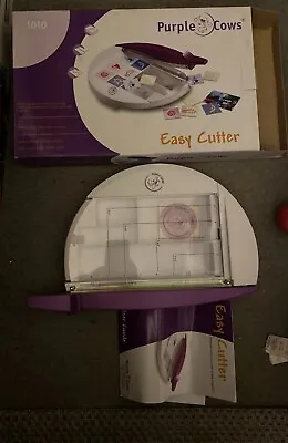 Purple Cows Easy Cutter Personal Guillotine Cutter Boxed Complete • £11.50