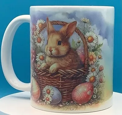 Personalised If Required Cute Bunny Rabbit Mug Gift Printed Both Sides Easter • £9.99