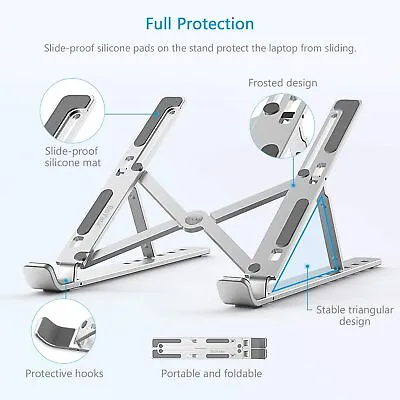 3Colors Portable Adjustable Aluminum Alloy Laptop Stand Notebook Holder Foldable • $6.29