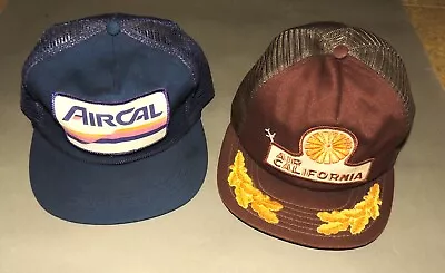 2 Air California Air Cal Airline Trucker's Hats • $10