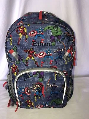 Pottery Barn Kids “ETHAN” Book Bag Blue Marvel Avengers Backpack 12x15 • $20