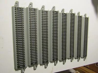 Lot 8 HO Scale 9 Inch Bachmann Straight EZ Track Gray Free Shipping. • $51.27