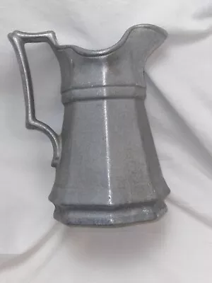 Vintage Silver Tone Aluminum Water Pitcher Rustic Primitive Gothic  • $19