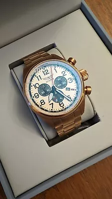 Avaitor Airacobra P45 Chrono – Gents Watch – Champagne Gold Mint Condition • £6.50