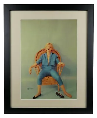 Marilyn Monroe 1954 Milton Greene  The Wicker Chair Sitting  12x17 Photo  • $79.99