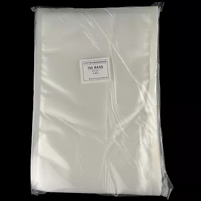 $18.99 • Buy 100-800 Quart 8 X12  Embossed Vacuum Sealer Bag Food Saver Storage Package 4Mil