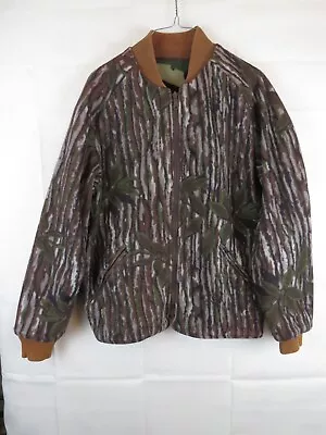 Cabela's REVERSIBLE Whitetail Clothing USA Old School CAMO Bomber Jacket Coat S • $145