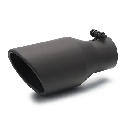 Exhaust Tip 2.5  Inlet 4  Outlet 9  Long Black Bolt On Muffler Tip For Tailpipe • $29