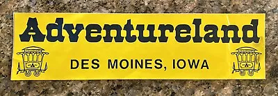 Vintage Adventureland Amusement Park Bumper Sticker Altoona Des Moines Iowa NOS • $19.99