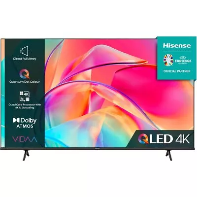 Hisense 65E7KQTUK E7 Series 4K Ultra HD QLED Smart TV - Black • £549