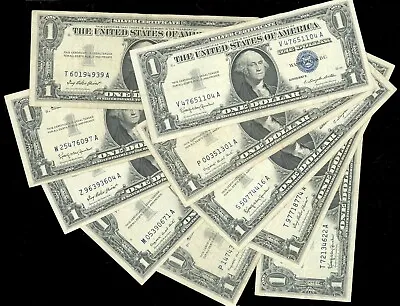1957 $1 Silver Certificate Blue Seal Problem Free Nice Condition FINE Free Ship • $3.98