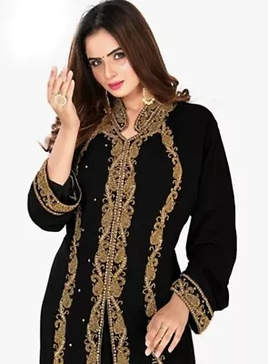 Eid Special Moroccan Dubai Caftans Farasha Abaya Dress Very Fancy Long Gown • $58.89