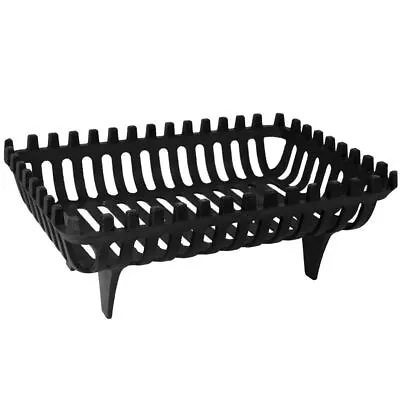 SALE Cast Iron Log Basket Fireplace Fireside Accessory Wood Coal Storage • £23.68