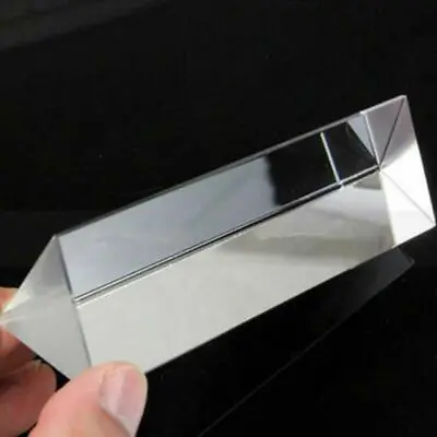 9cm Optical Glass Triple Triangular Prism Physics Teaching Light Spectrum • $3.85