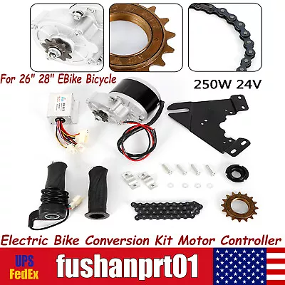 24V Electric Bike Conversion Kit Motor Controller For 26  28  EBike Bicycle 250W • $67.45