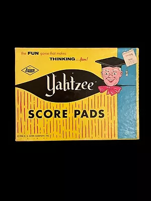 Vintage YAHTZEE Score Pads In Original Box E.S. LOWE Co. 1956-1972 • $5