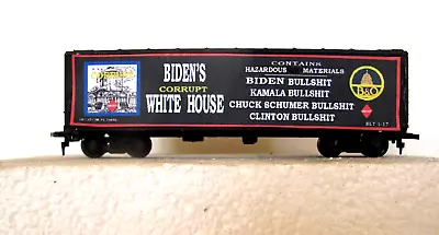 Ho Scale Custom Lettered  Biden 2024 Corrupt White Hse. Also Avail In O Scale • $33.99