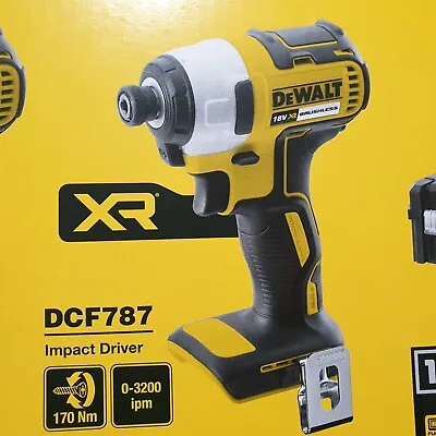 DEWALT 18V Lithium-Ion XR Brushless Impact Driver DCF787 - SKIN ONLY • $92