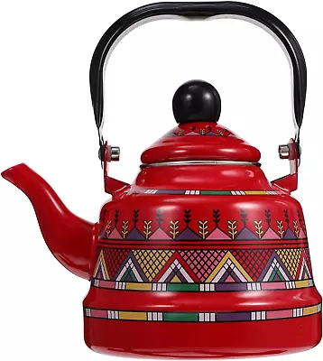 Enamel Tea Kettle Vintage Whistling Tea Kettle Tea Pot With Handle Whistle Kettl • $44.79