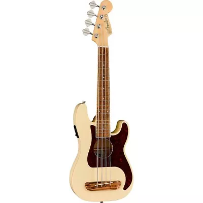 Fender Fullerton Precision Bass Acoustic-Electric Ukulele Olympic White • $299.99