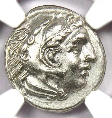 Alexander The Great AR Drachm Greek Macedon Coin 336 BC - NGC Choice XF (EF)  • $451.25