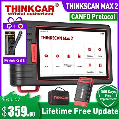 $339 • Buy 2023 THINKSCAN MAX 2 Car Diagnostic Tool OBD2 Scanner Bidirectional CANFD For GM