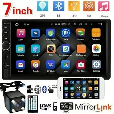 7  Double 2 Din Car Stereo Radio Mp5 Touch Screen Bluetooth Fm Usb + Rear Camera • $37.59