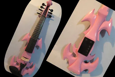 Hand Made Song Top Streamline Crazy-1 Pink Color 7 Strings 4/4 Electric Violin • $323.10