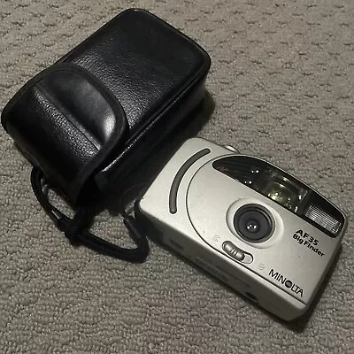 Minolta AF35 Big Finder Camera Compact With Case Vintage • $50