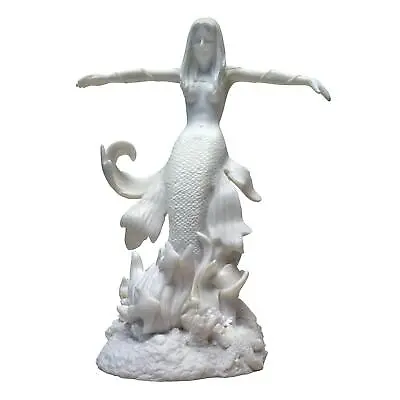 Ocean's Queen Mermaid: Bonded Marble Resin Statue • $41.90