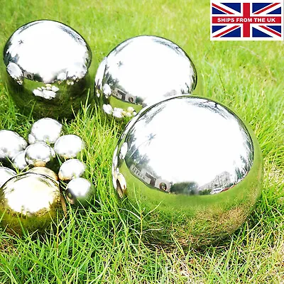 6X Gazing Ball Stainless Steel Sphere Mirror Ball Seamless Garden Decoration • £12.89