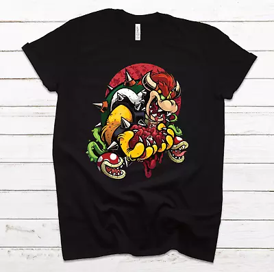 Evil Bowser T Shirt Super Mario Bros Yoshi Nintendo T Shirt Nintendo World • $25