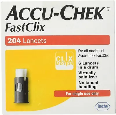 FastClix Accu Chek Lancets - Total 200 + 4 Lancets 1st Class Delivery • £14.99