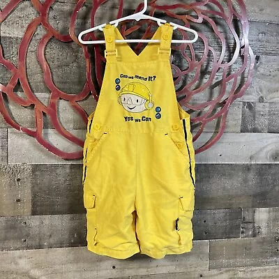 Vintage Bob The Builder Overalls Y2K Yellow With Pockets SEE PHOTOS • $9.99