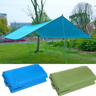 Waterproof Camping Tent Tarp Outdoor Awning Shade Sun Mat Canopy Shelter • £5.83