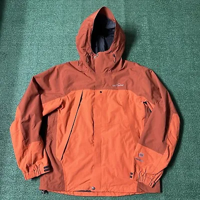 Eddie Bauer WeatherEdge 365 Rain Jacket Men's Medium Packable Orange • $31.50