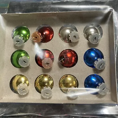 Mini Multi Colored Glass Ball Ornaments 12 Pack/ 1” • $5.95