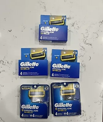 Gillette ProGlide Shield Lot Of 5 - 4 Pack Cartridges Pro Glide 20 Cartridges • $50