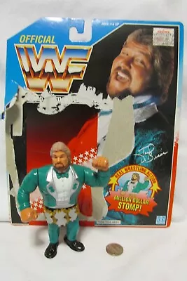 WWF Million Dollar Man Ted DiBiase Series 2 Figure W/ Belt 1991 Bio Card • $36.99